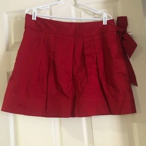 NWT Vineyard Vines Red Chino Skirt with Bow detail